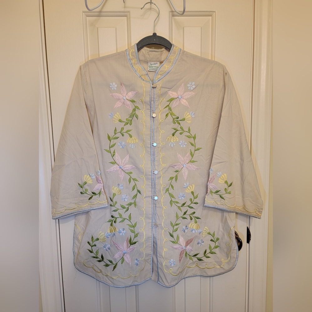 Vintage Caro of Honolulu shirt sz 10 beige